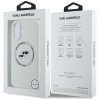 Etui Karl Lagerfeld Silicone Double      Heads And Circle MagSafe do iPhone 16 beżowy